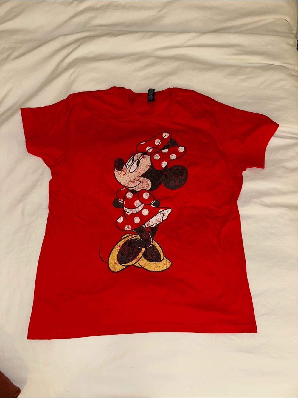 Disney Red Minnie Mouse Short Sleeve Tee for Women